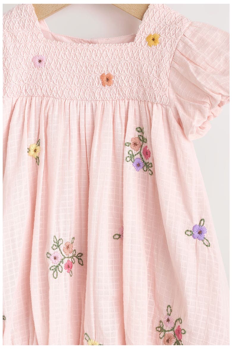 Floral Embroidered Bubble Dress & Bloomers Set, Alternate, color, PINK