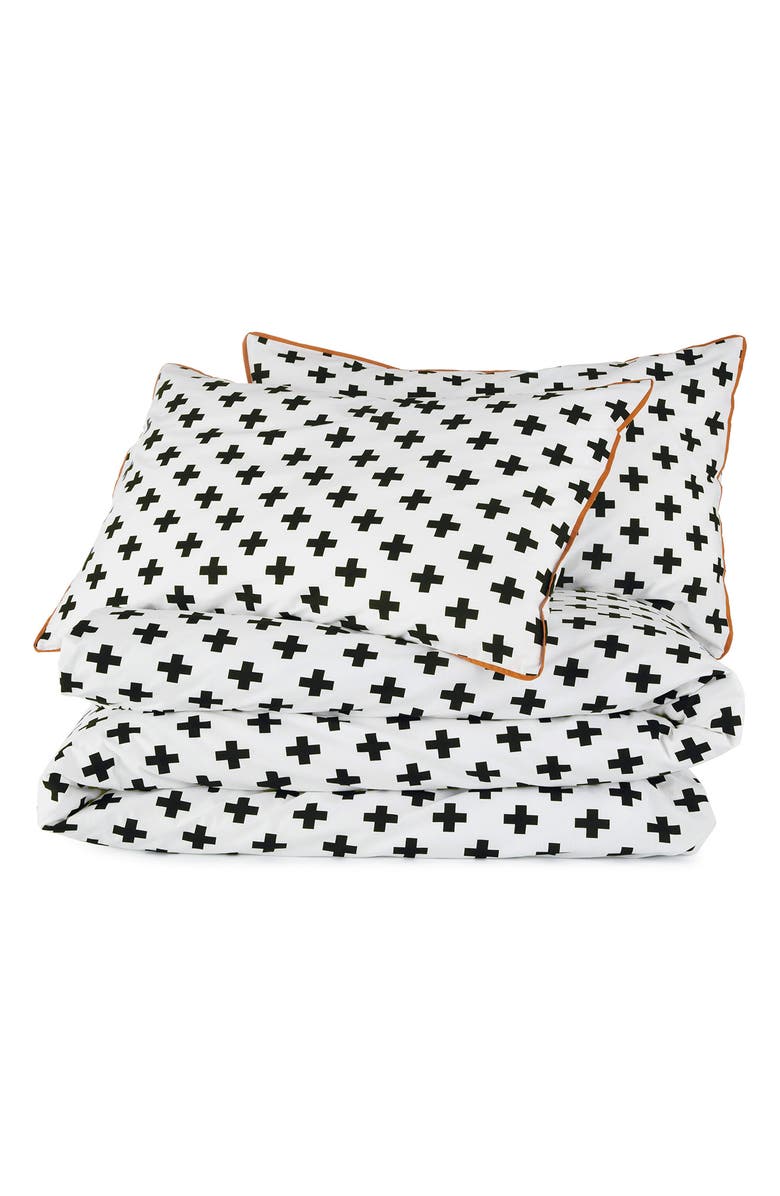 Novogratz Three-Piece Comforter Set, Main, color, Waverly White