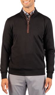 TailorByrd Ottoman Rib Quarter Zip Sweater