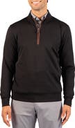 TailorByrd Ottoman Rib Quarter Zip Sweater