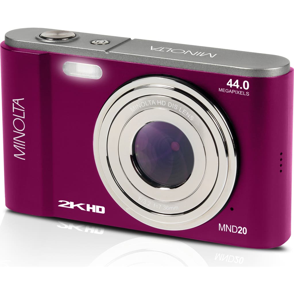 MINOLTA Quad HD Compact Digital Camera in Maroon at Nordstrom