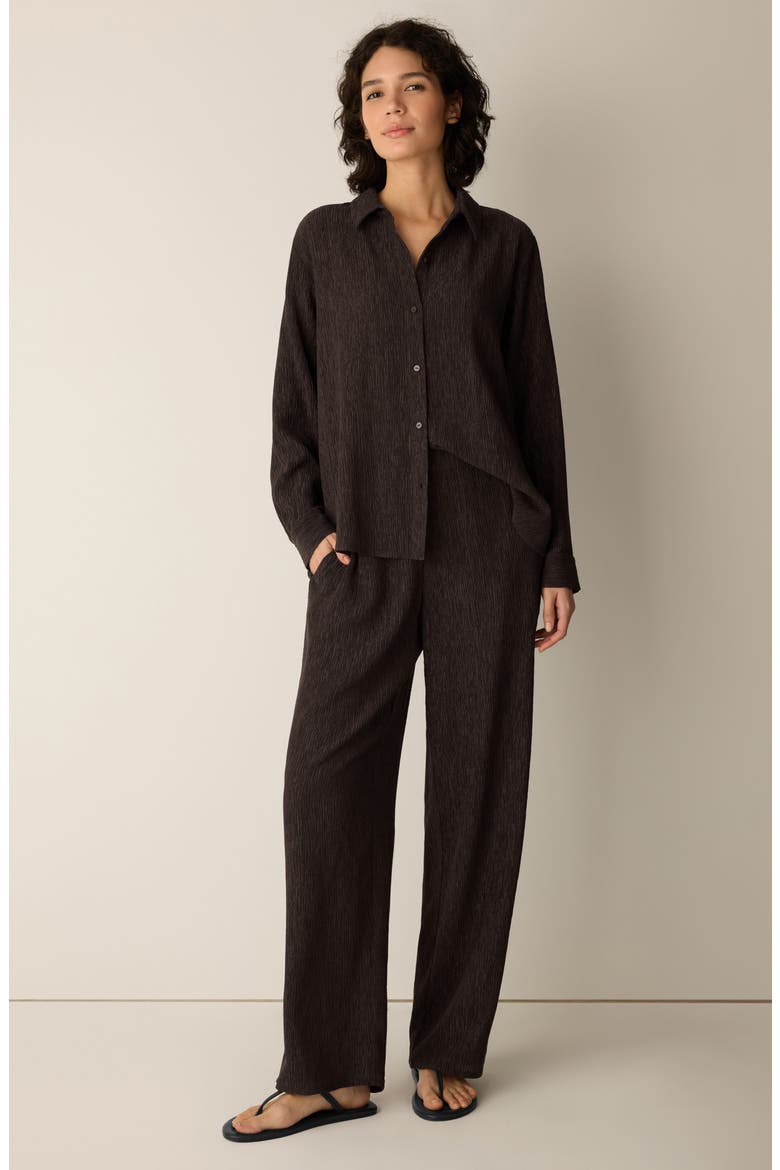 Textured Straight Leg Pants, Alternate, color, TRUFFLE