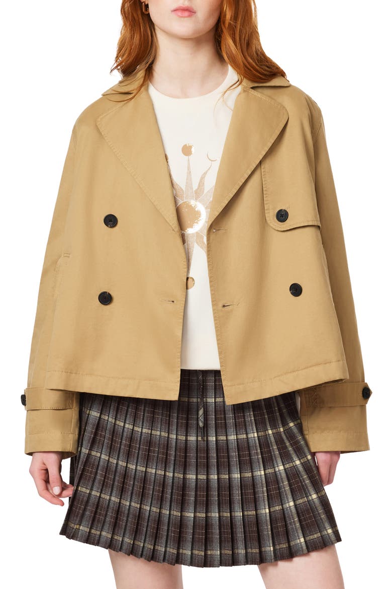 The Cropped Trench Jacket, Main, color, THRUSH