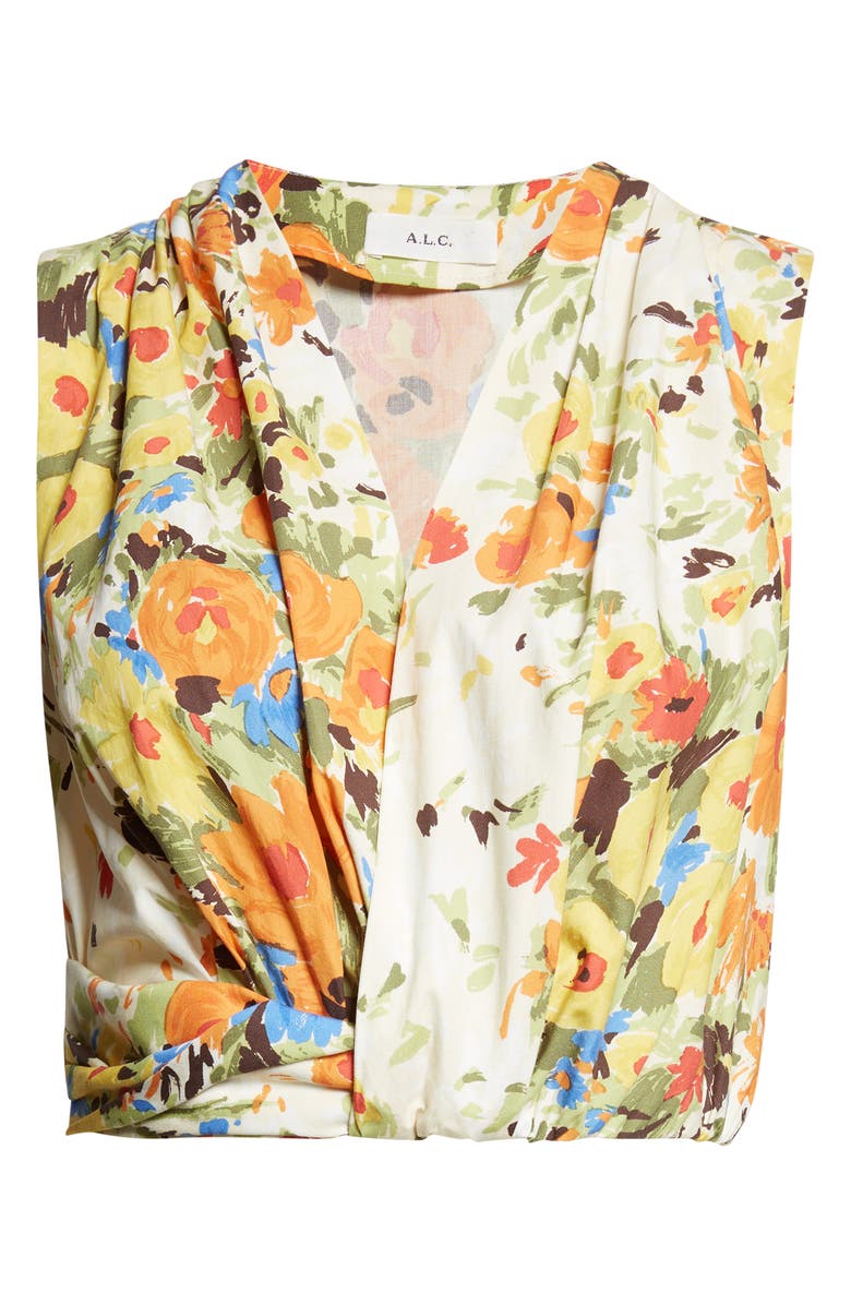 A.L.C. Brooklyn Cotton Top, Alternate, color, Butter/ Poppy Multi