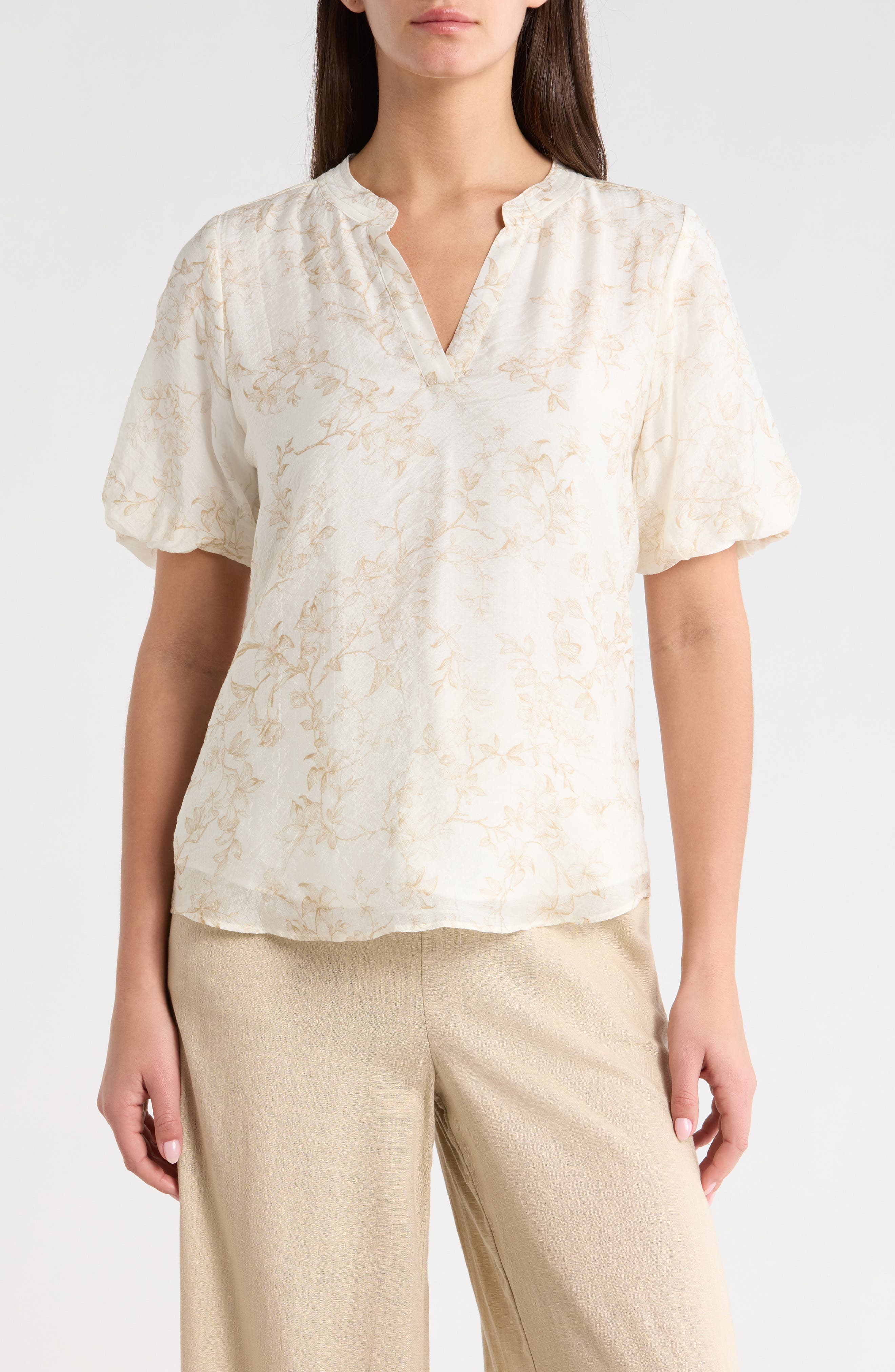 Floral Print Short Sleeve Top