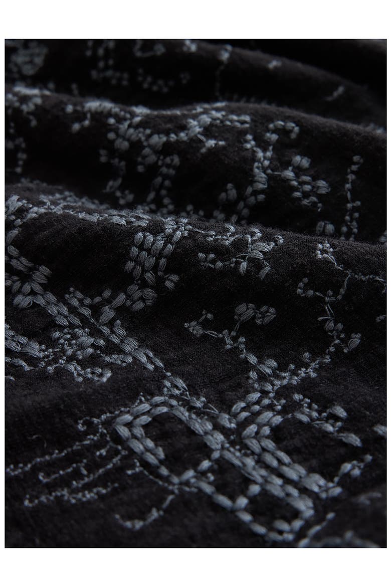 Embroidered Crewneck T-Shirt, Alternate, color, BLACK