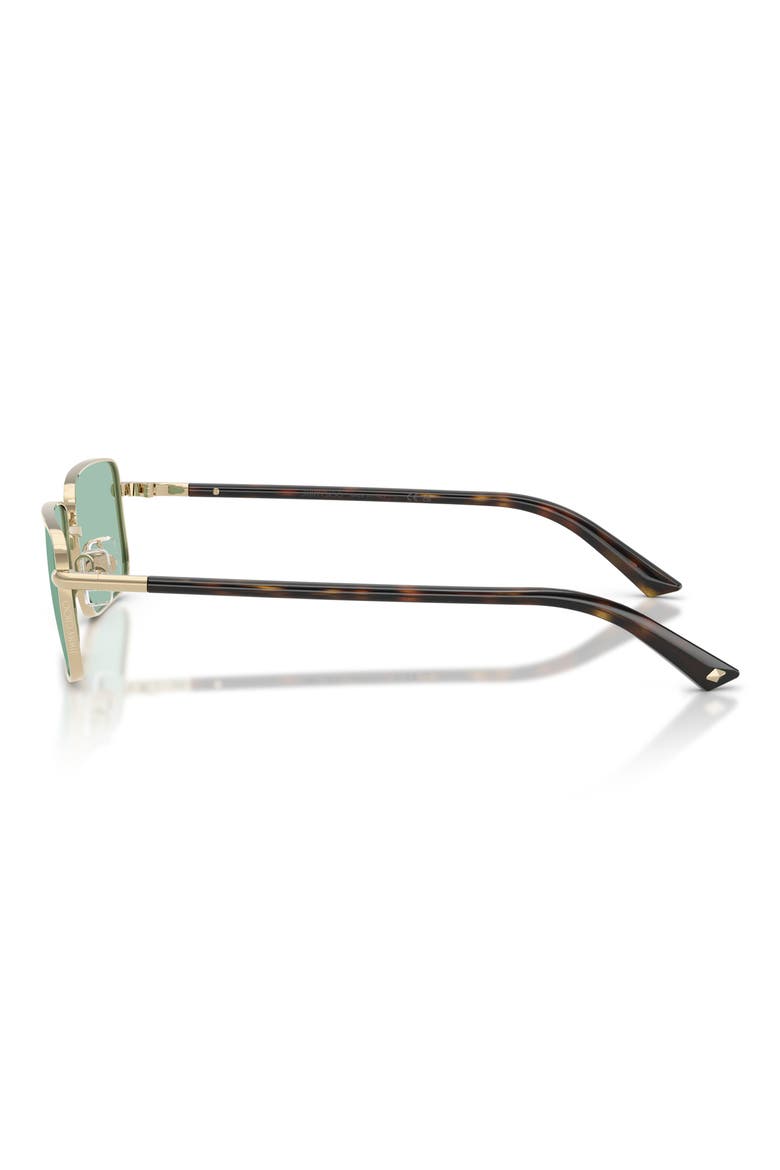 55mm Rectangular Sunglasses, Alternate, color, PALE GOLD / GREEN