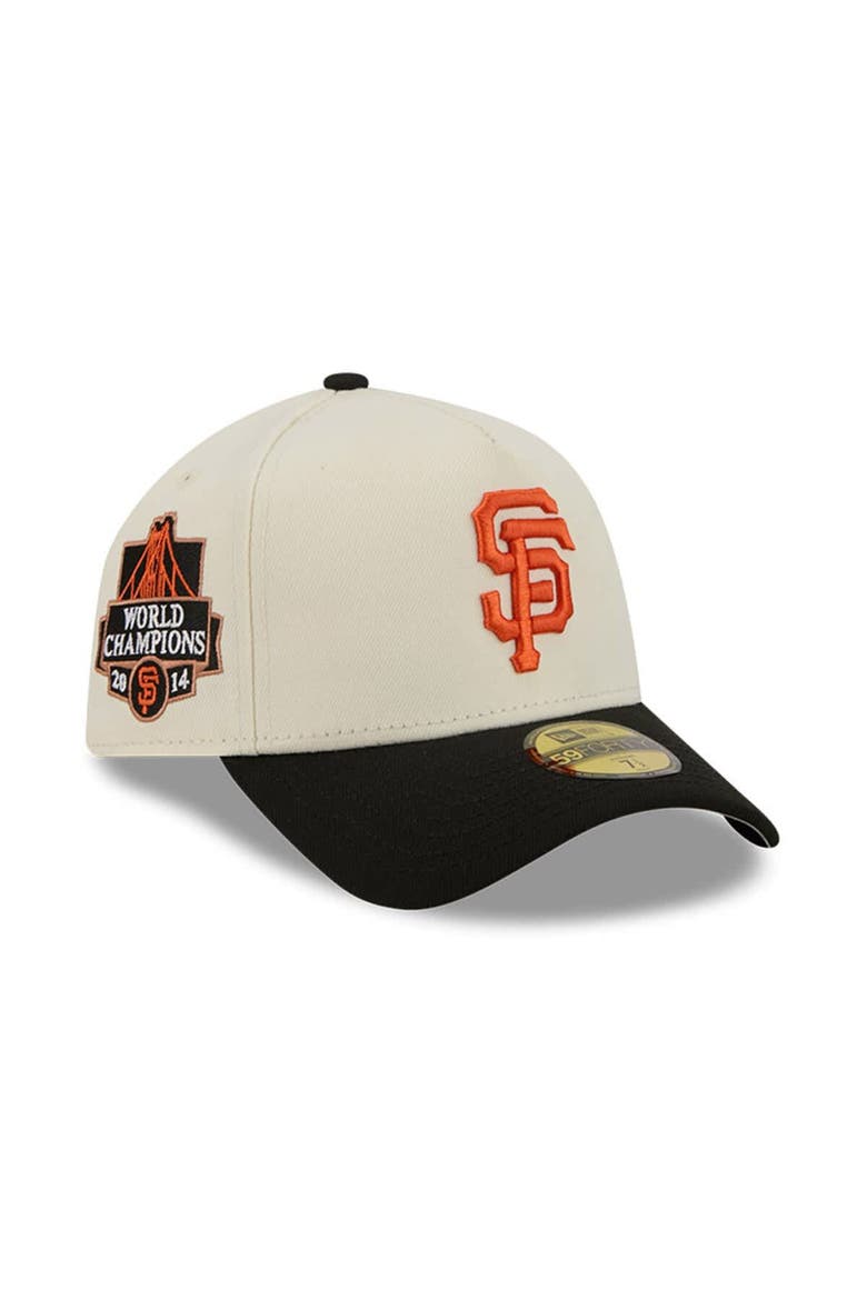 Men's New Era  Cream San Francisco Giants Chrome A-Frame 59FORTY Fitted Hat, Main, color, Cream