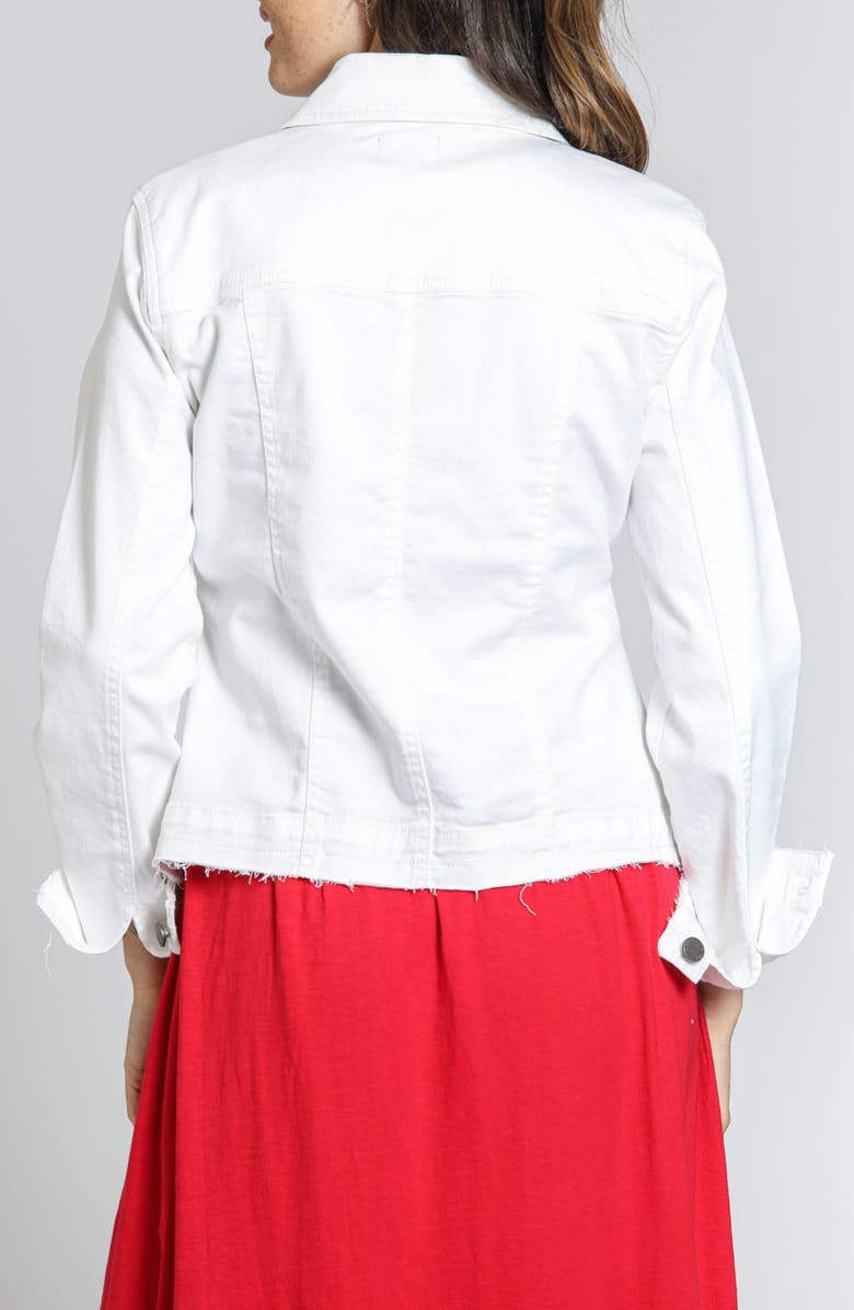 APNY Frayed Denim Jacket, Alternate, color, White