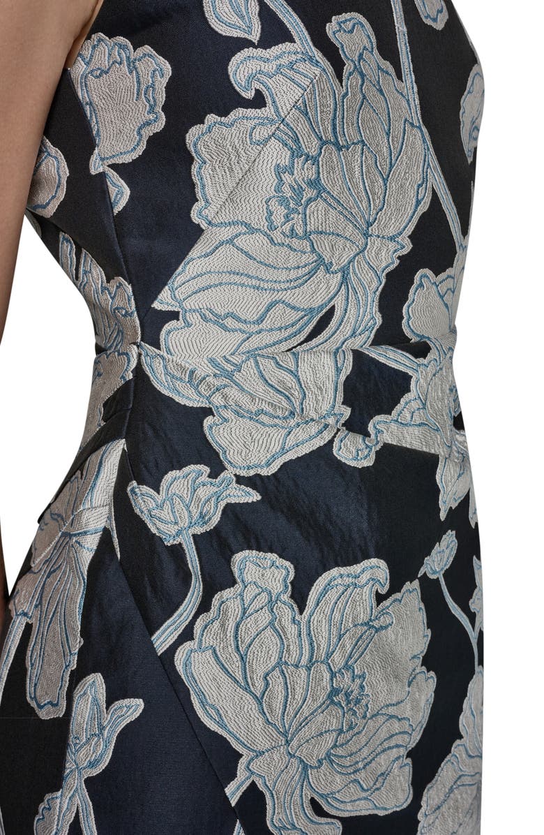 Donna Karan New York Floral Embroidered Cocktail Dress, Alternate, color, 