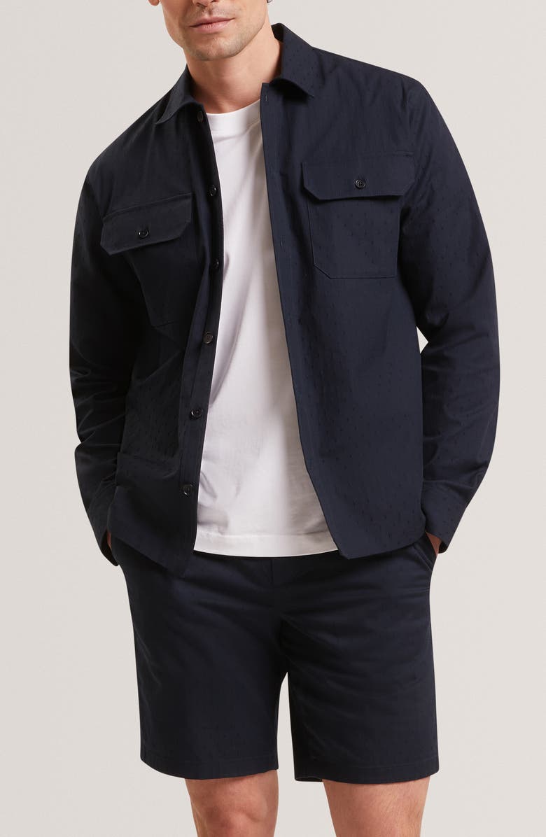 Ted Baker Levon Shirt Jacket, Main, color, Navy