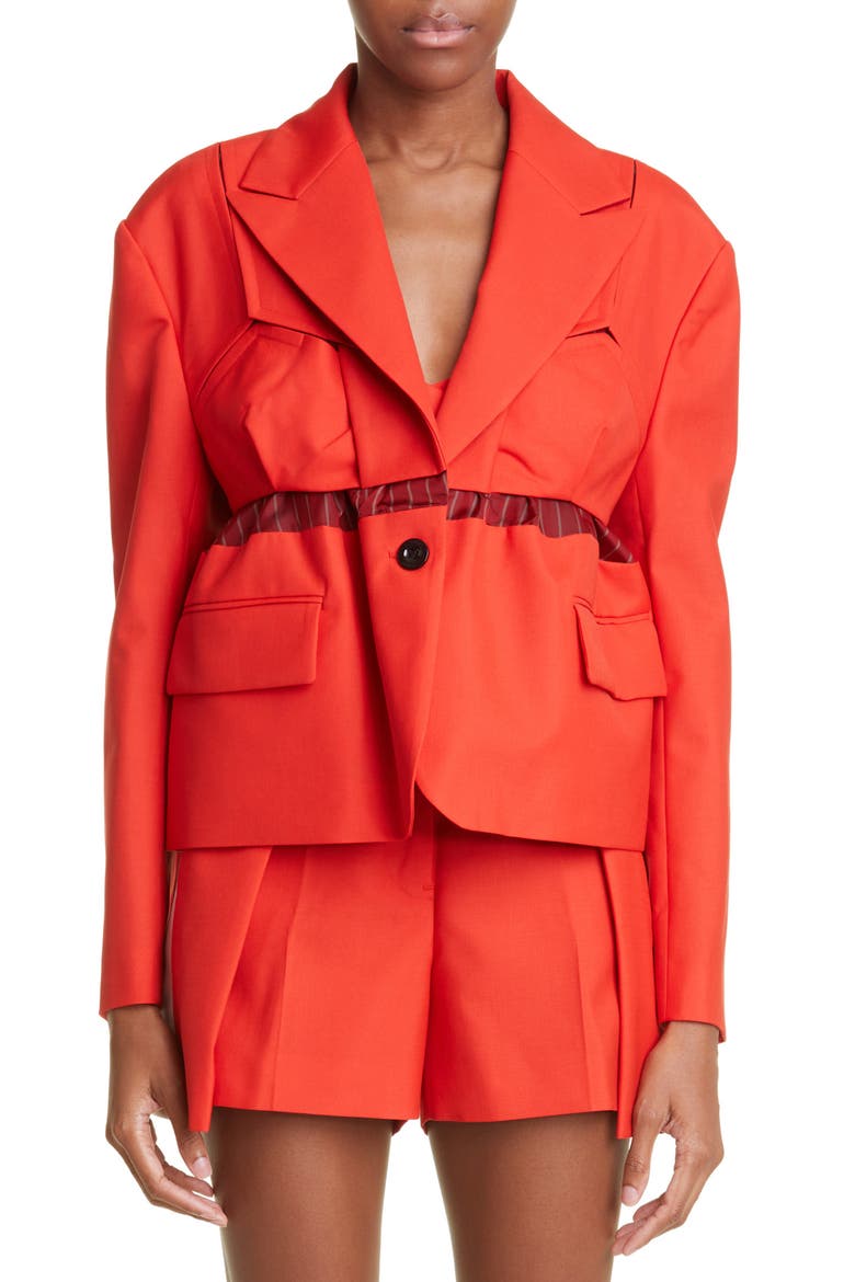 Hybrid Suiting Jacket, Main, color, ORANGE