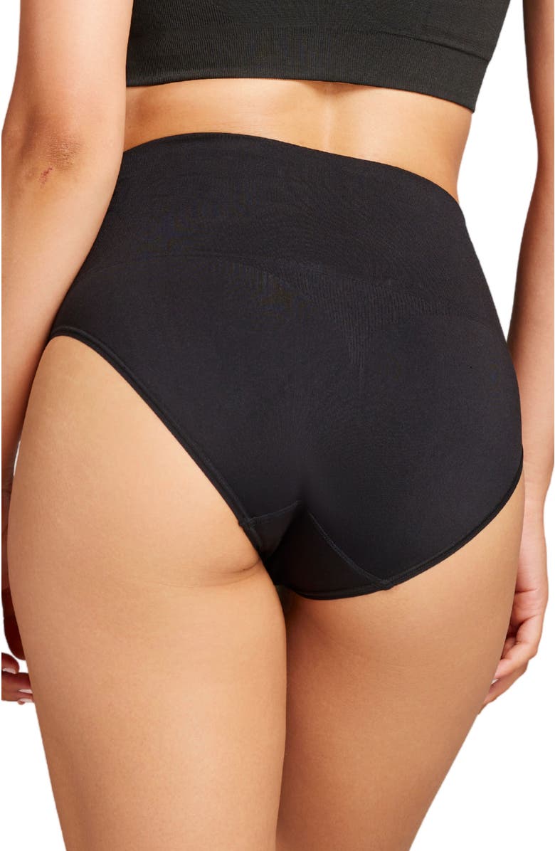 Siella Sculpt High Waist Shaping Brief, Alternate, color, Black
