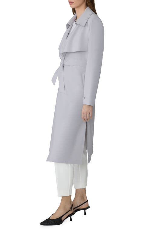 Soia & Kyo Essential Drapey Trench Coat In Stone