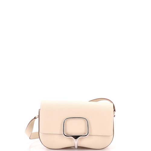 Pre-owned Hermes  Hermes Della Cavalleria Elan Shoulder Bag Epsom In White