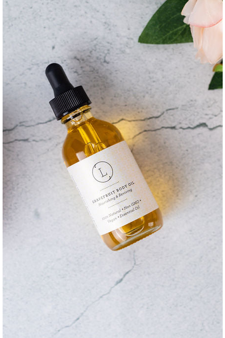 Natural Body Oil, Grapefruit Moisturizing Body Oil, Alternate, color, None