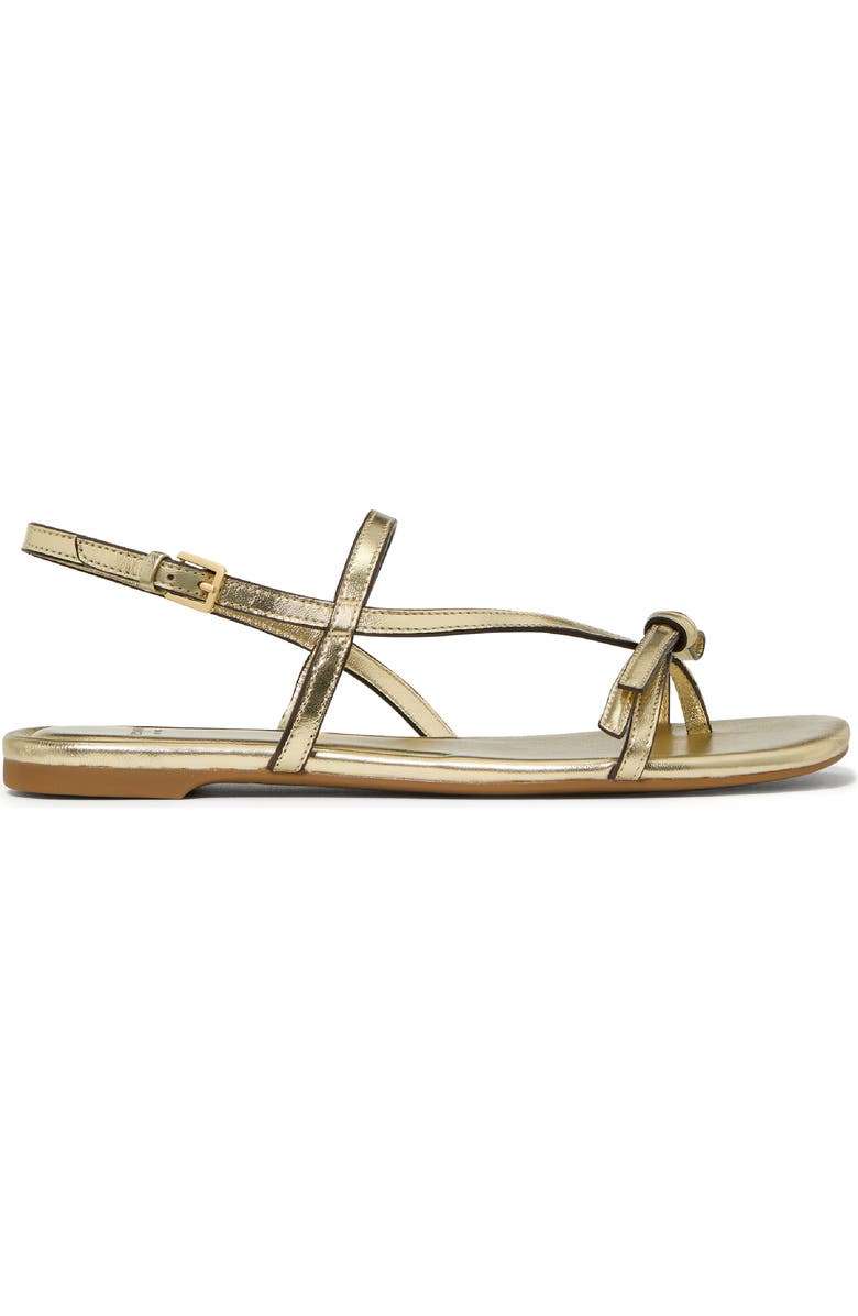 Kate Spade New York loop metallic ankle strap sandal, Alternate, color, Pale Gold