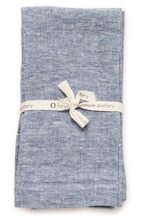 Set of 4 Washed Linen Napkins