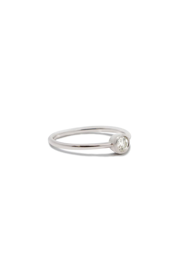 Diamond Bezel Ring, Alternate, color, White Gold