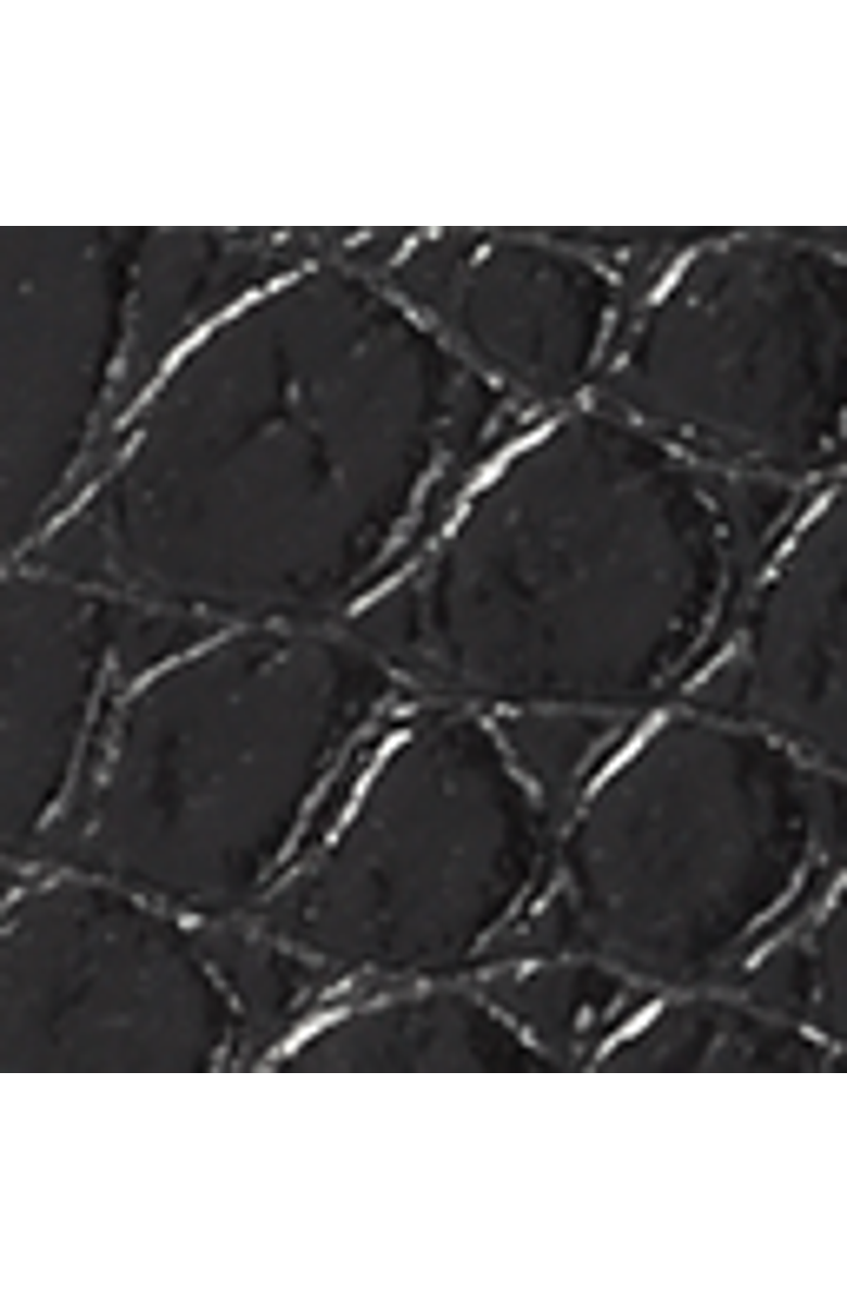 Paul Fredrick Crocodile Embossed With Changeable Buckle Belt, Alternate, color, Black