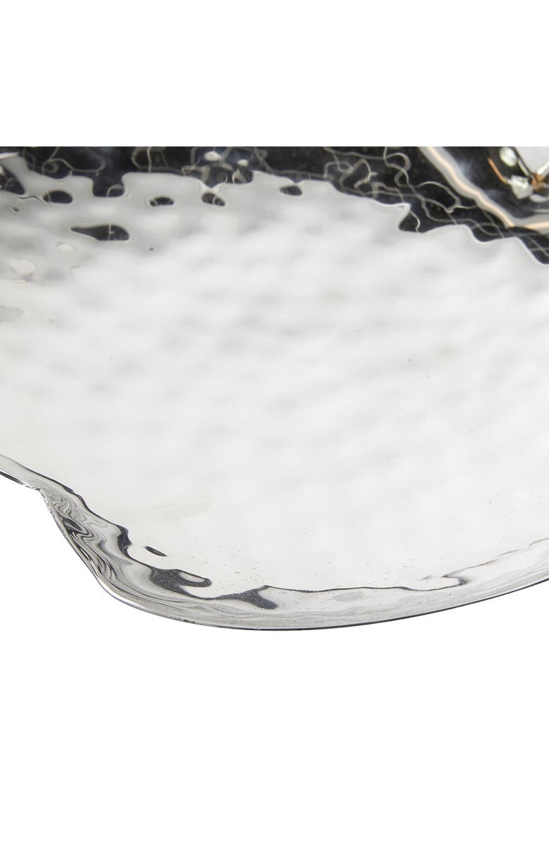 WILLOW ROW Silver Metal Apple Fruit Tray - Set of 3, Alternate, color, Silver