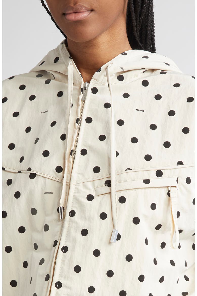 The Bateau Polka Dot Windbreaker, Alternate, color, PRINT DOTS LOGO OFF-WHITE