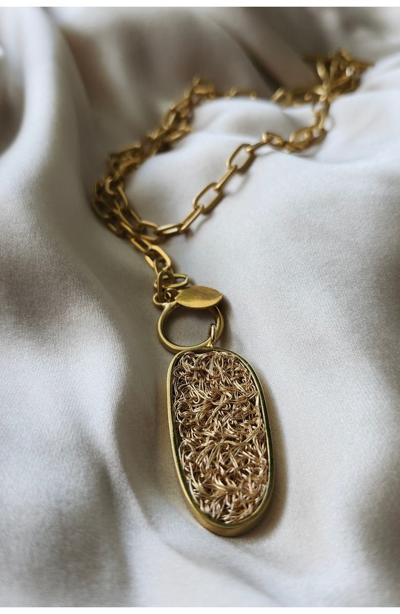 Daniela Millan Jewelry Element Pendant Long Necklace, Alternate, color, Gold