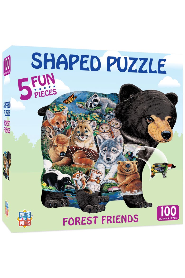 Forest Friends 100pc Shaped Puzzle, Main, color, Multicolor