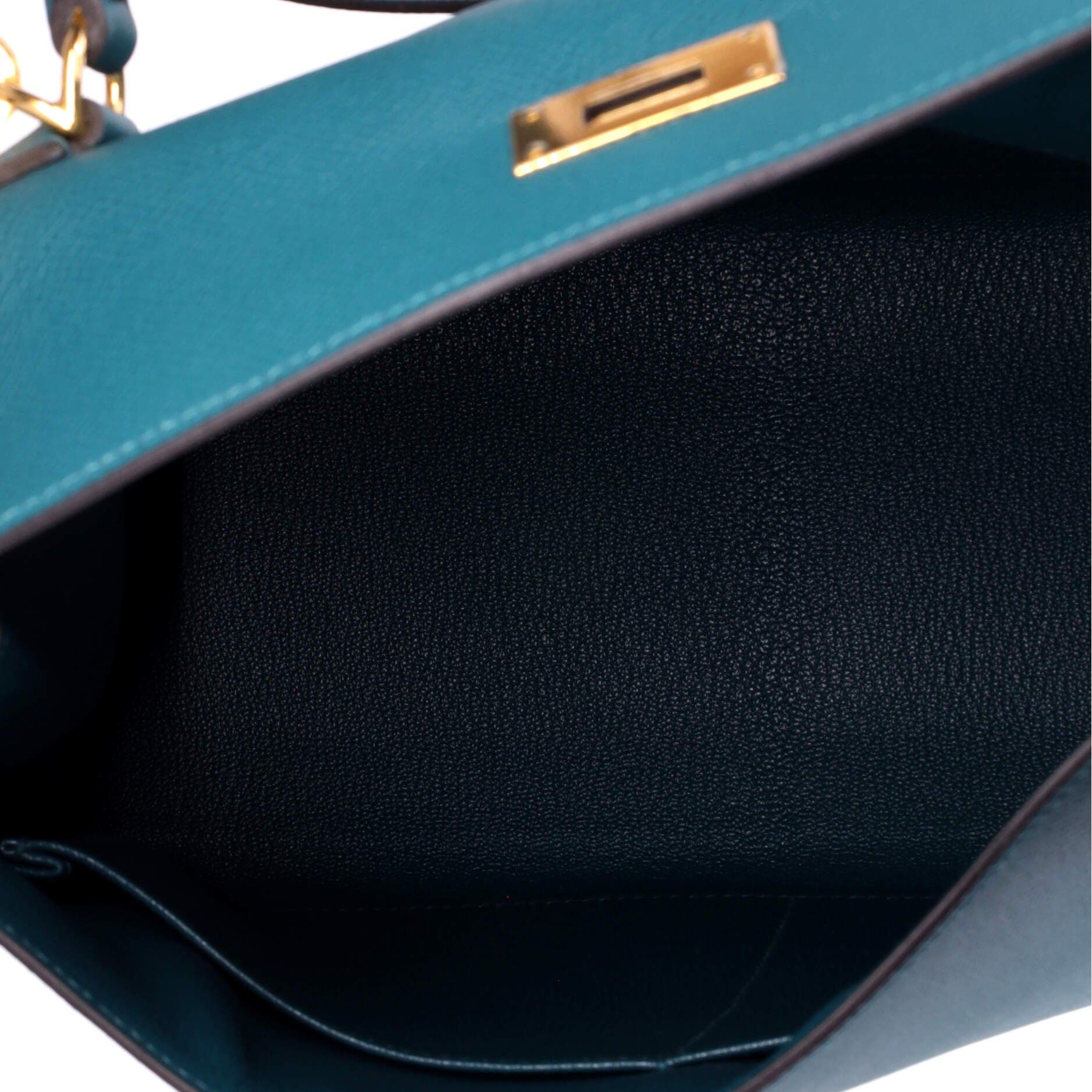 Pre-Owned Hermes Kelly Handbag Green Epsom with Gold Hardware 28, Alternate, color, Vert Bosphore