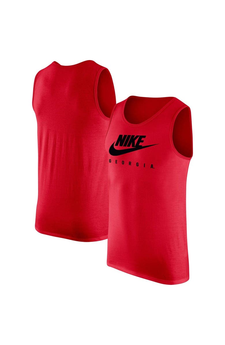Nike Men's Nike Red Georgia Bulldogs Futura Performance Scoop Neck Tank Top, Main, color, Red