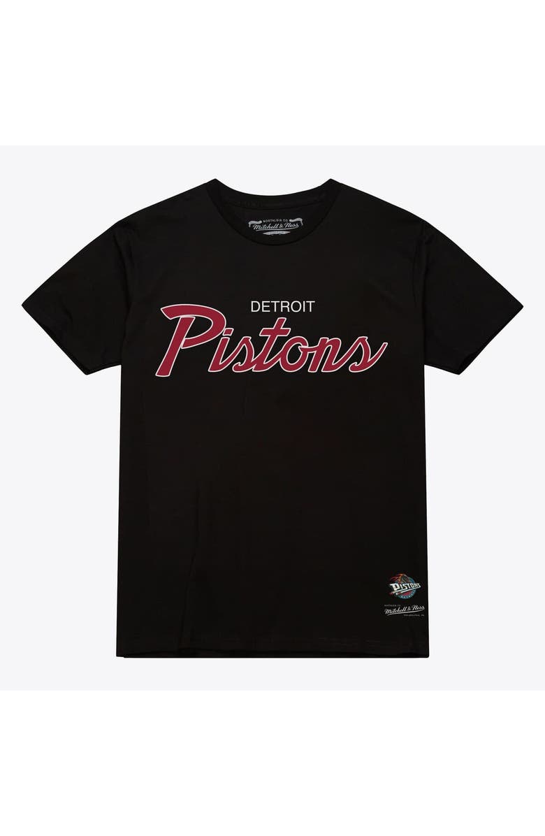 Mitchell & Ness Men's Mitchell & Ness Black Detroit Pistons Vintage Wordmark T-Shirt, Main, color, Black