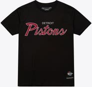 Mitchell & Ness Men's Mitchell & Ness Black Detroit Pistons Vintage Wordmark T-Shirt