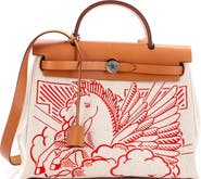 Pre-Owned Hermes Herbag Zip Pegase Pop Toile and Leather 31