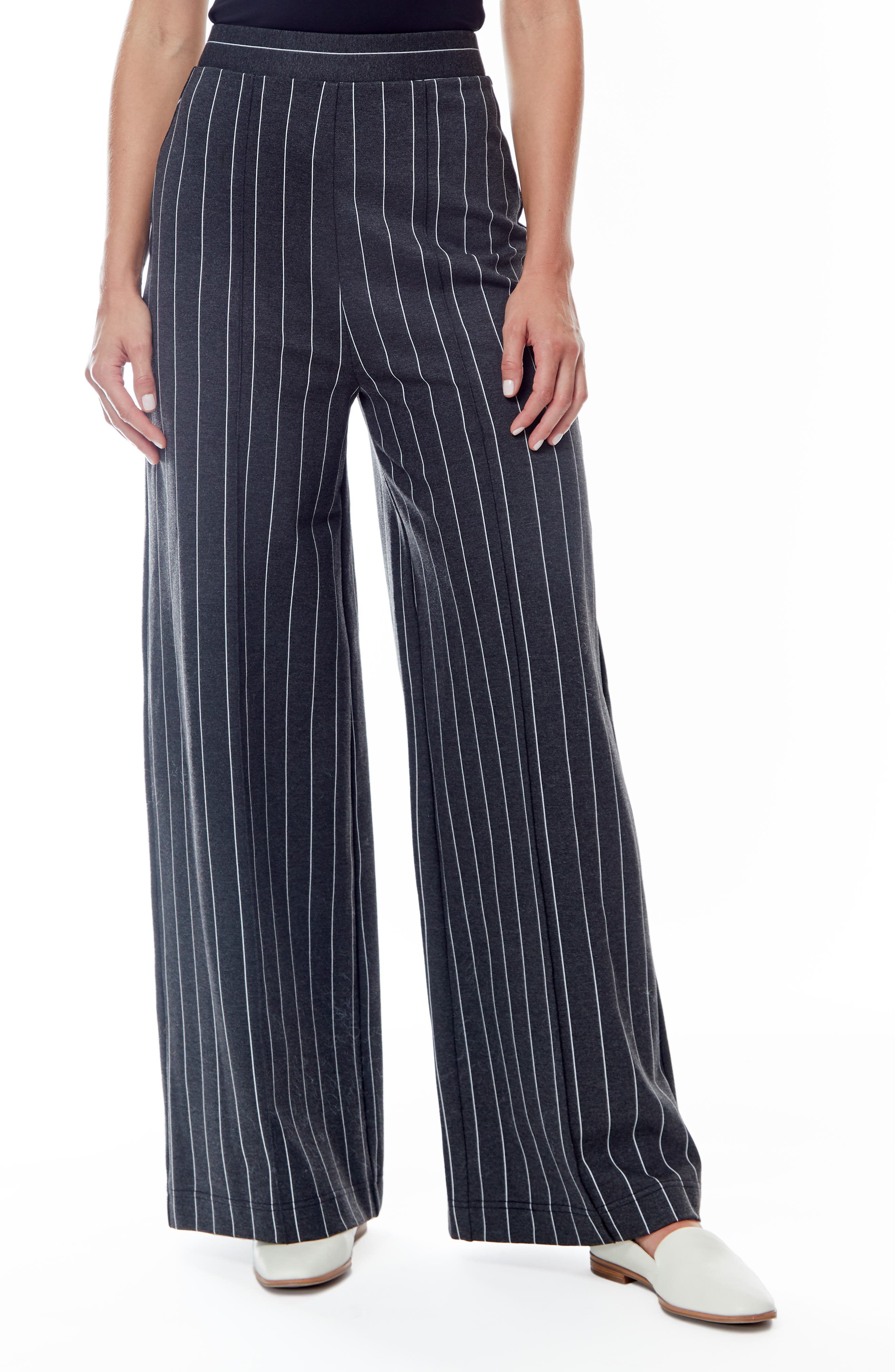 selected CHARCOAL GREY/WHITE PINSTRIPE