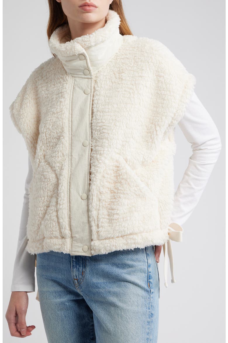 Wubby High Pile Fleece Vest, Alternate, color, EGGNOG