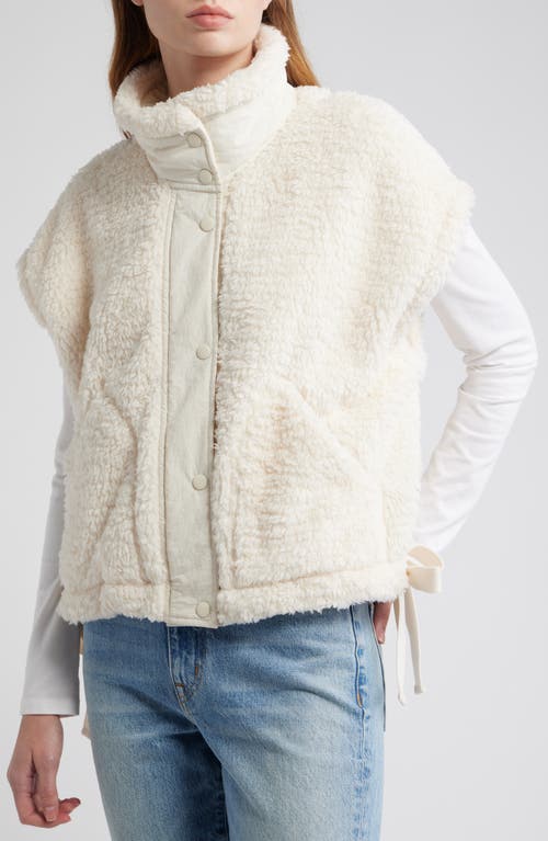 Thread & Supply Wubby High Pile Fleece Vest In Neutral