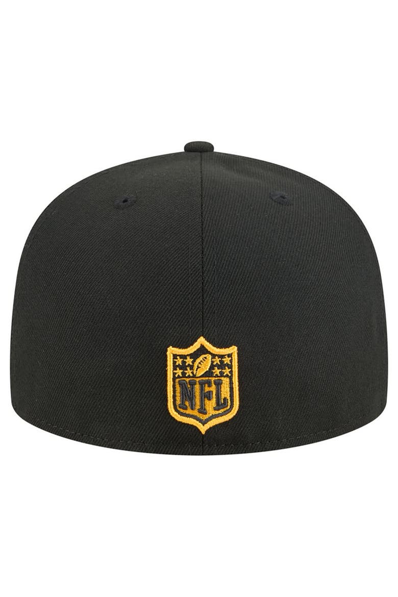 Men's New Era Black Pittsburgh Steelers Tri-Hit 59FIFTY Fitted Hat, Alternate, color, Black