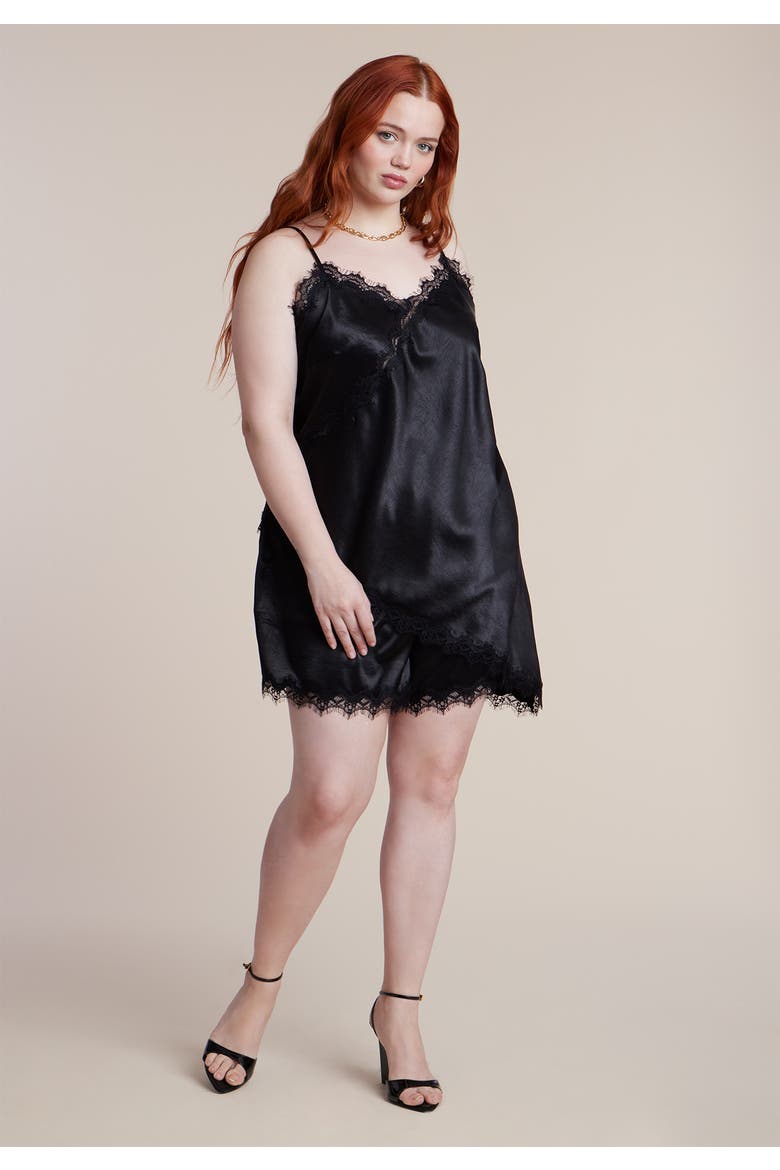 Lace Insert Cami Top, Alternate, color, BLACK ONYX