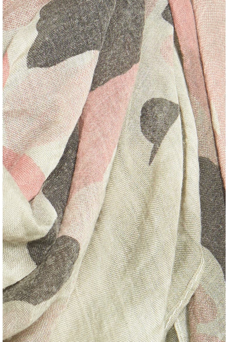 Camo Print Scarf, Alternate, color, ROSE