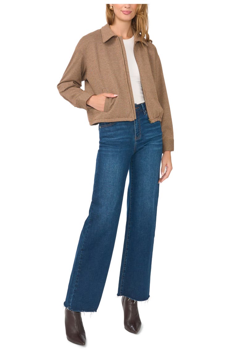 Microcheck Jacket, Alternate, color, FALL CAMEL