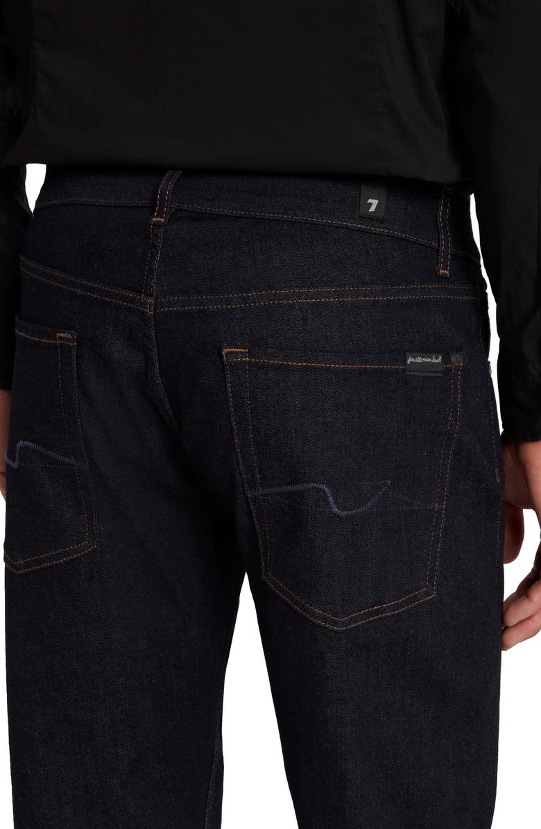 7 For All Mankind The Straight Squiggle Straight Leg Jeans, Alternate, color, Rinse Blue