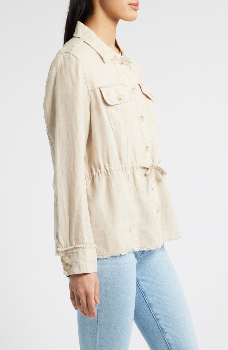 Tommy Bahama Two Palms Linen Utility Jacket, Alternate, color, Natural