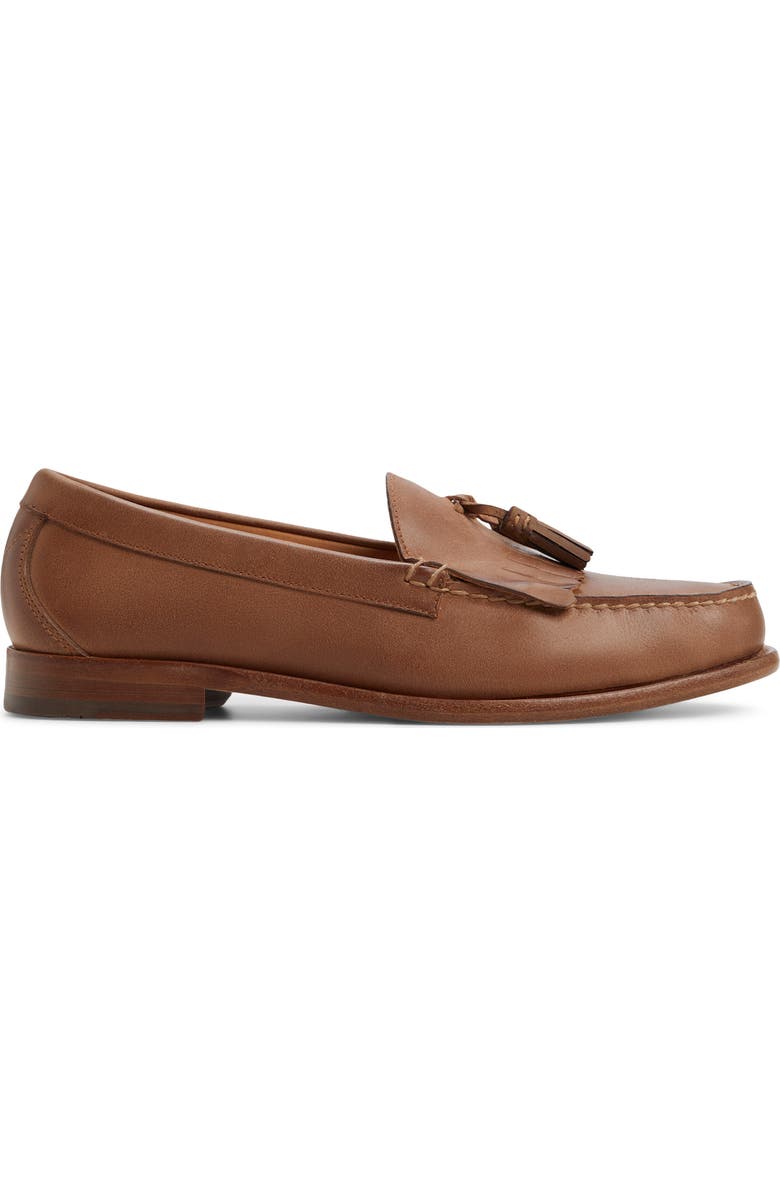 Brooks Brothers Edison Kiltie Loafer, Alternate, color, Chestnut Leather Nubuck