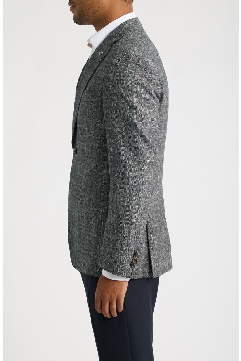 McAllen Herringbone Wool & Silk Sport Coat, Alternate, color, GREY