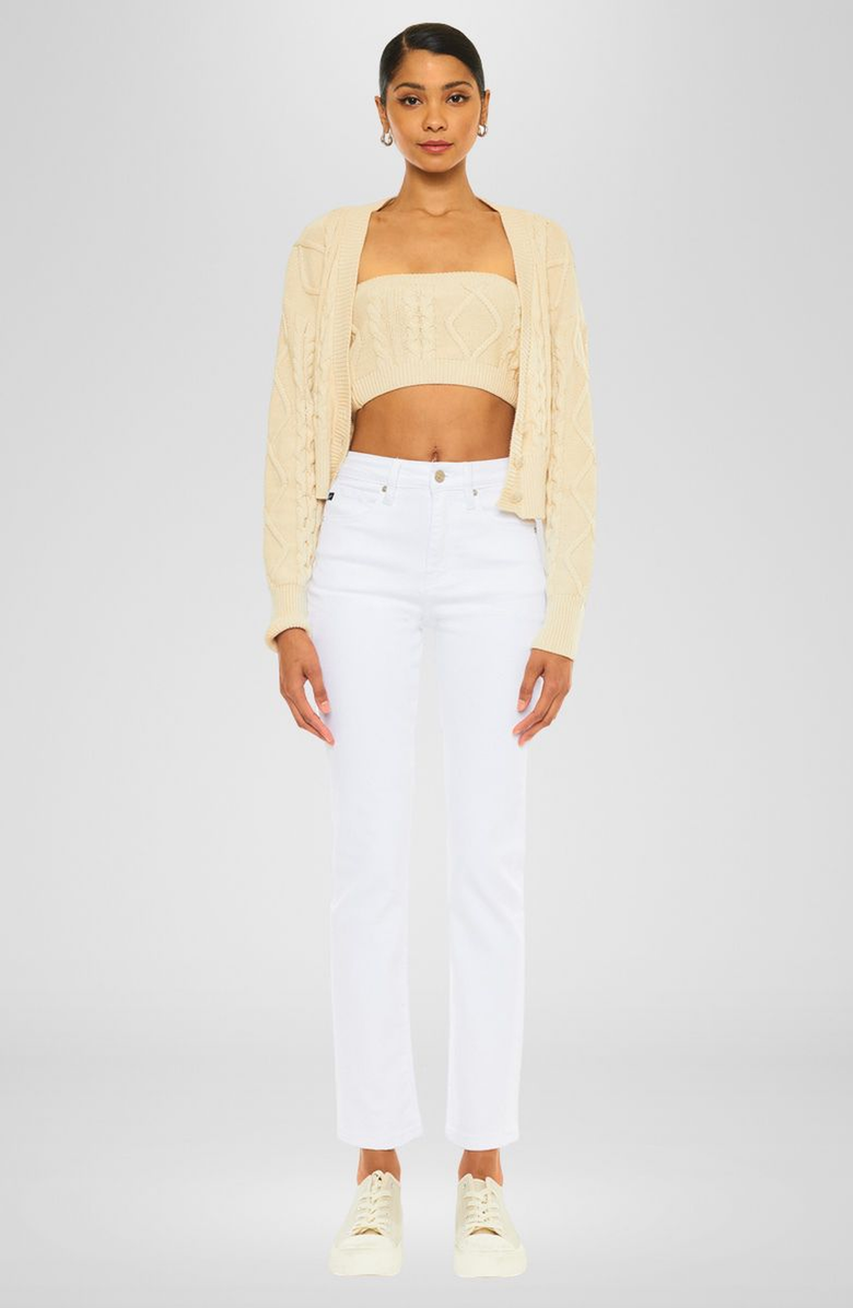 KanCan Piper Essentials High Rise Slim Straight Leg Jeans, Main, color, White