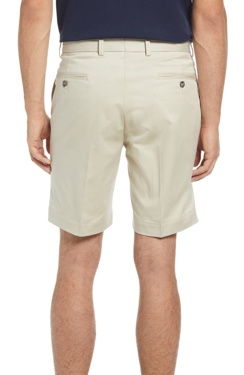 Berle Charleston Khakis Flat Front Stretch Twill Shorts, Alternate, color, Stone