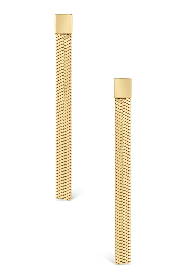 Linear Fringe Drop Earrings, Alternate, color, GOLD
