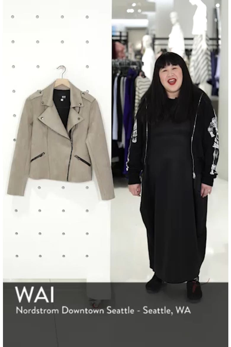 Haddie Faux Suede Moto Jacket video