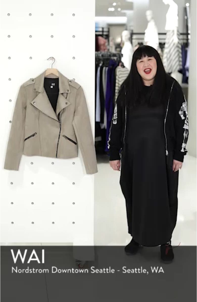 Haddie Faux Suede Moto Jacket, sales video thumbnail