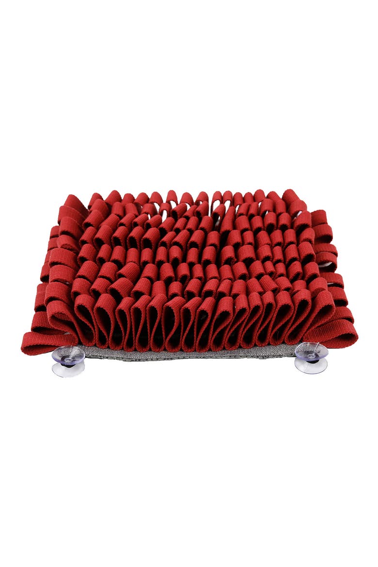 'Sniffer Grip' Interactive Anti-Skid Pet Snuffle Mat, Main, color, RED